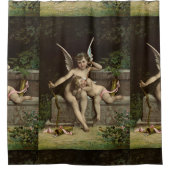 Rideaux De Douche se reposer de 2 rétro cupidons (Devant)