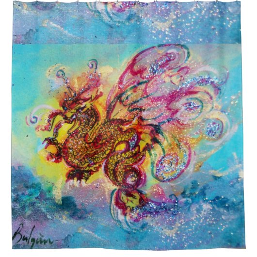 Rideaux De Douche SEA DRAGON Aqua Imaginaire bleu (Devant)