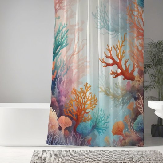 Rideaux De Douche Sea Ocean Bas Corals Design 315