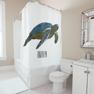 Rideaux De Douche Sea turtle cartoon