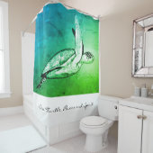 Rideaux De Douche Sea Turtle Spirit Animal Art original (En situation)