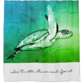 Rideaux De Douche Sea Turtle Spirit Animal Art original (Devant)