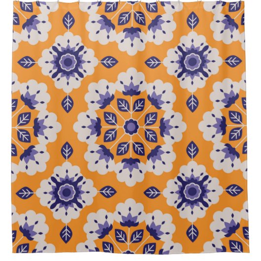 Rideaux De Douche seamless floral vintage pattern (Devant)