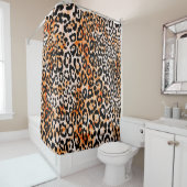 Rideaux De Douche Seamless leopard pattern, hand drawing animal prin (En situation)