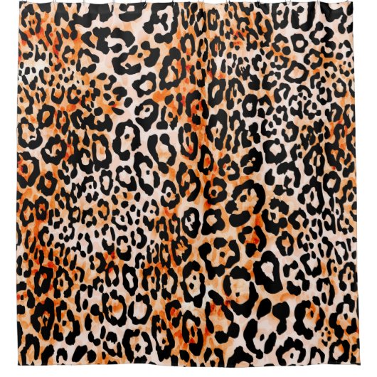 Rideaux De Douche Seamless leopard pattern, hand drawing animal prin (Devant)