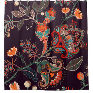 Rideaux De Douche Seamless nature pattern. Background with big decor