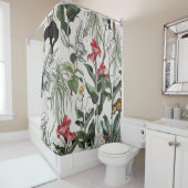 Rideaux De Douche Seamless Pattern Hand Drawn Botanical Illustration (En situation)