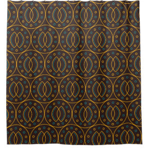 Rideaux De Douche Seamless pattern in Indonesian batik style on the