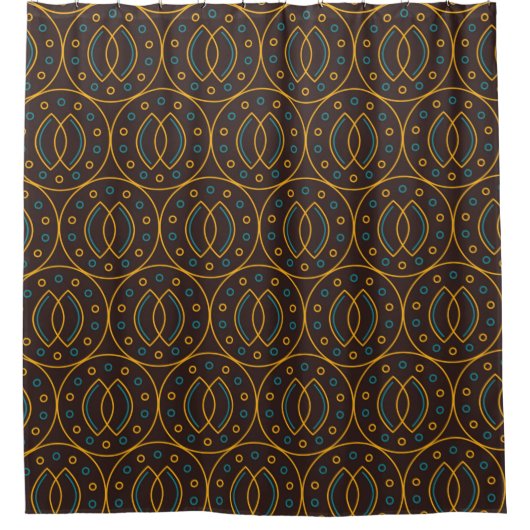 Rideaux De Douche Seamless pattern in Indonesian batik style on the (Devant)