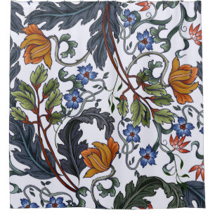 Rideaux De Douche Seamless pattern with flowers in art deco style. M