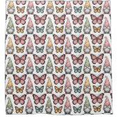 Rideaux De Douche Seamless Pattern with Gnomes and Butterflies (Devant)