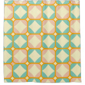 Rideaux De Douche Seamless retro pattern with rounded squares (Devant)