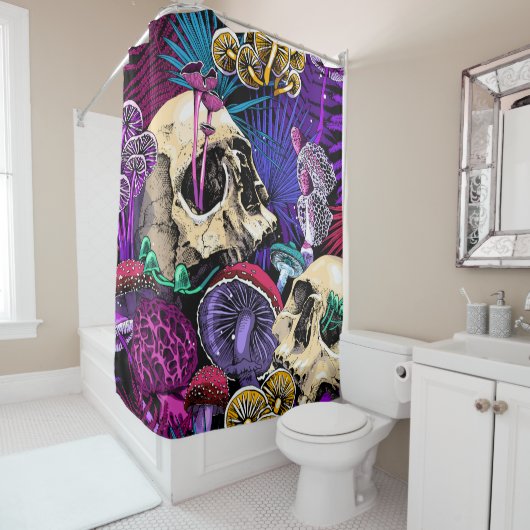 Rideaux De Douche Seamless wallpaper pattern. Bright Magic Psychedel (En situation)