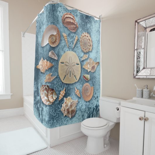 Rideaux De Douche Seashells Collection Mandala (En situation)