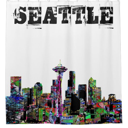 Rideaux De Douche Seattle, Washington, graffiti (Devant)