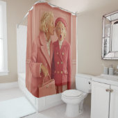 Rideaux De Douche Secrets roses et style surpris (En situation)