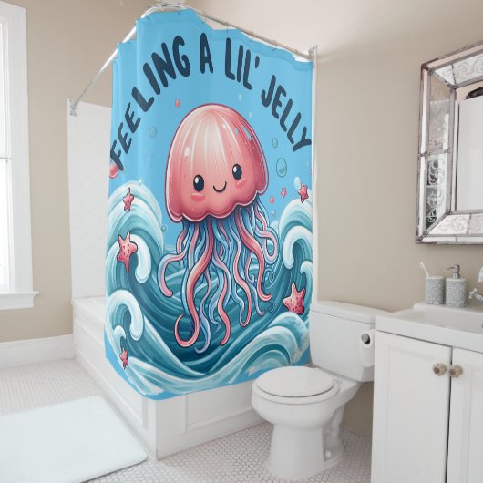 Rideaux De Douche "Sentez une gelée de Lil" (En situation)