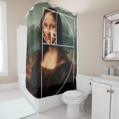 Rideaux De Douche Séquence Leonardo da Vinci Mona Lisa Fibonacci (En situation)