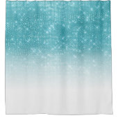 Rideaux De Douche Séquin Ombre de Parties scintillant Bleu d'Aqua br (Devant)