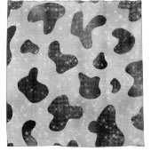 Rideaux De Douche Séquins de Parties scintillant brillant noir brill (Devant)