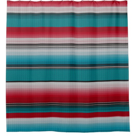 Rideaux De Douche Serape mexicaine #5 (Devant)