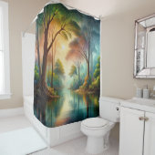 Rideaux De Douche Séréene Forest Nature Escape - Tranquille Woodland (En situation)