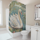 Rideaux De Douche Serenade de cygne tranquille (En situation)