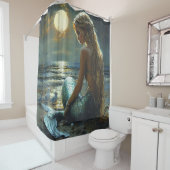 Rideaux De Douche Serene Mermaid Sunset (En situation)