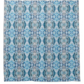 Rideaux De Douche Serene symmetric ice blue M-size abstract pattern (Devant)