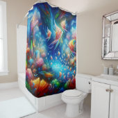 Rideaux De Douche "Sérénité de la Symphonie de Corail" (En situation)