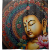 Rideaux De Douche Sérénité en symétrie : salle de bain Buddha Mandal (Devant)