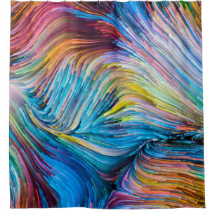 Rideaux De Douche Série Color In Motion. Design Arrière - plan de Fl