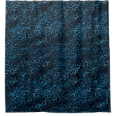 Rideaux De Douche Série Léopard Bleu et Or Design 3 (Devant)