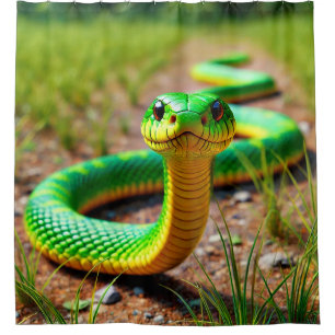 Rideaux De Douche Serpent vert