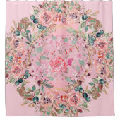 Rideaux De Douche Serre Florale Rose, Belle Oeuvre (Devant)