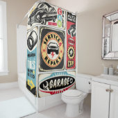 Rideaux De Douche Service de voiture et réparation rétro panneaux de (En situation)