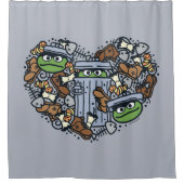 Rideaux De Douche Sésame Sésame | Oscar the Grouch Doodle Heart (Devant)