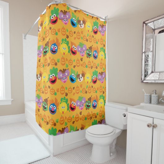 Rideaux De Douche Sesame Street Autumn quitte Motif (En situation)