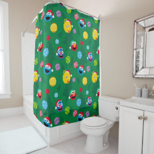 Rideaux De Douche Sesame Street Christmas Tree Motif