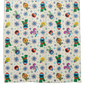 Rideaux De Douche Sesame Street Noël Snowflake Motif (Devant)