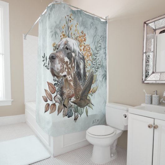 Rideaux De Douche Setter anglais (En situation)