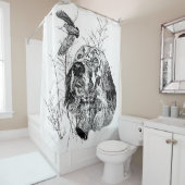 Rideaux De Douche Setter anglais (En situation)