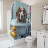 Rideaux De Douche Setter Anglais Brouillon Endormi Mignon Drôle (En situation)