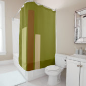 Rideaux De Douche SEULEMENT DES PISTES DE COULEUR - mélange brun ver (En situation)