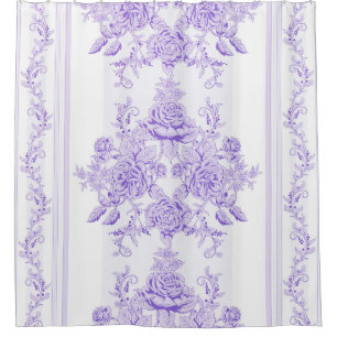 Rideaux De Douche Shabby chic,lavender,toile,pattern,floral,Victoria