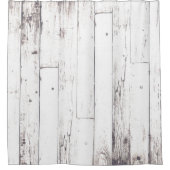 Rideaux De Douche Shabby Chic White Wood Rustic Farmhouse (Devant)