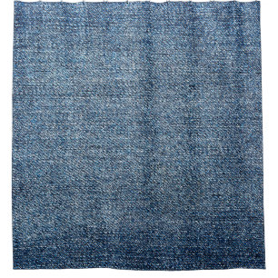 Rideaux De Douche Shabby denim texture for background. Blue jeans