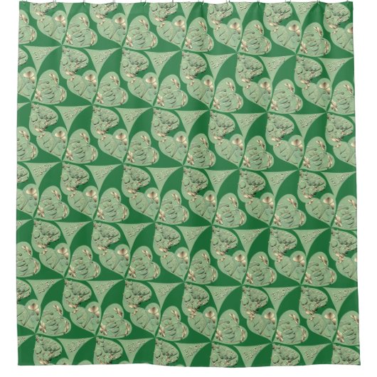 Rideaux De Douche shamrock "Bonne Saint Patrick" (Devant)