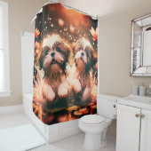 Rideaux De Douche "Shih Tzu Pond Play" (En situation)
