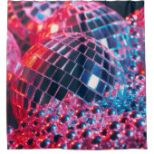 Rideaux De Douche Shiny disco party background with mirror balls ref (Devant)